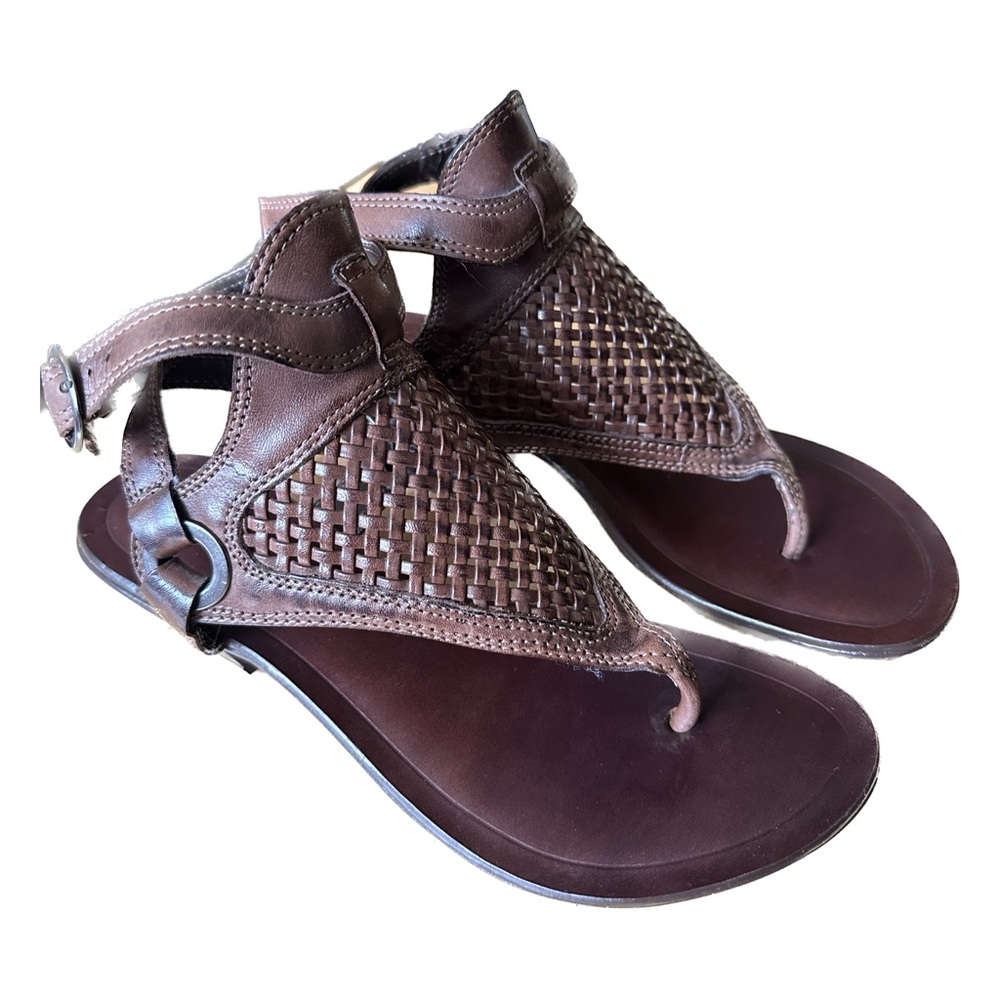 Aldo Basket Weave Slingback Thong sandals Size 36 Brown